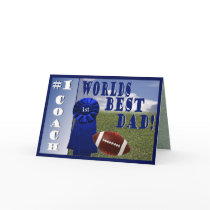 Athletes Worlds Best Dad & #1 Coach Greeting Card