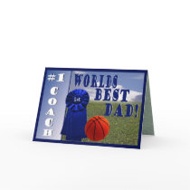 Athletes Worlds Best Dad & #1 Coach Greeting Card