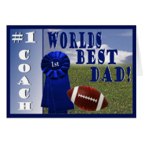 Athletes Worlds Best Dad & #1 Coach Greeting Card cards