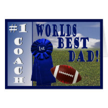 Athletes Worlds Best Dad & #1 Coach Greeting Card