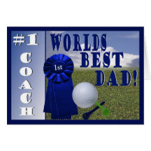 Athletes Worlds Best Dad & #1 Coach Greeting Card