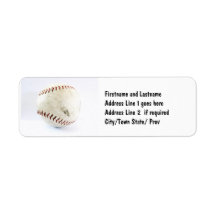 Athletic Softball Team Player Return Address Labels
