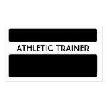 Athletic Trainer simple black white business cards