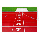 Athletics Running Track Card