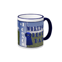 Athletics - Worlds Best Dad & #1 Coach Coffee Mug mugs