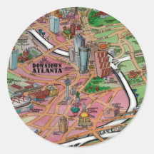 Atlanta du centre la Géorgie Adhésifs Ronds