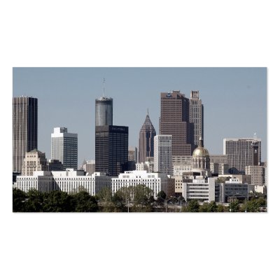 Atlanta Georgia Cityscape Business Card Template by paul68