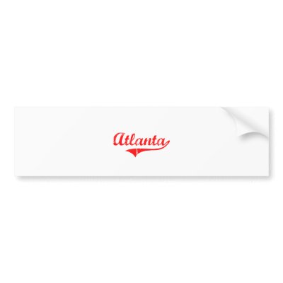 Atlanta Georgia Classic Design Bumper Stickers by cityshirt