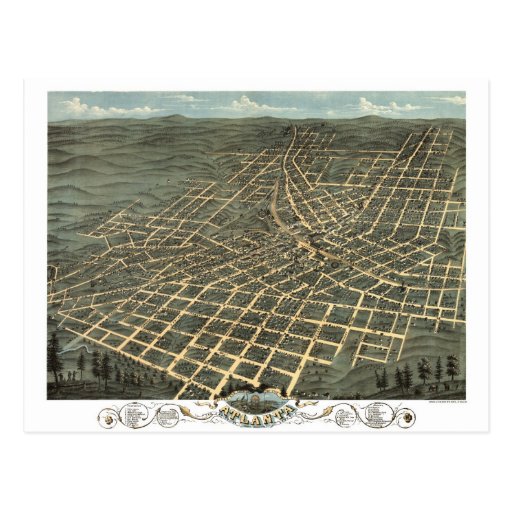 Atlanta Georgia in 1871 Postcards