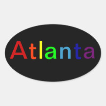Atlanta Oval Stickers