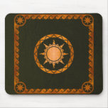 Atlantean Sky Copper on Green Leather Mousepad