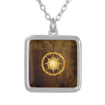 Atlantean Sun on Bronze Pendant