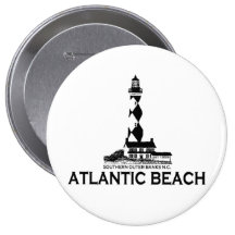 Atlantic Beach. Pinback Buttons