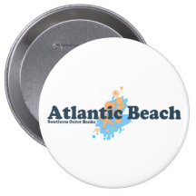 Atlantic Beach. Pinback Buttons