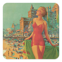 Atlantic City - America's All Year Resort Square Stickers