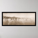 Atlantic City NJ Beach Photo 1897 posters