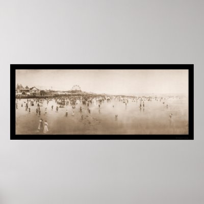 Atlantic City NJ Beach Photo 1897 Print by lc_panoramicphotos