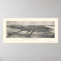 Atlantic City, NJ Panoramic Map - 1905 Posters
