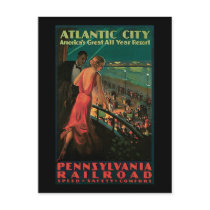 Atlantic City Pennsylvania Railroad Post Card