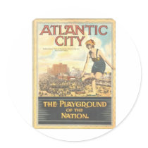 Atlantic City-Playground of the Nation Stickers