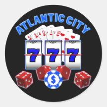 ATLANTIC CITY ROUND STICKERS
