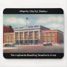 Atlantic City Train Station PRSL 1936 Mouse Pads