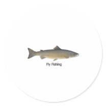 Atlantic Salmon Round Stickers