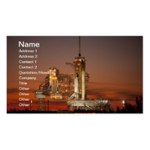 Atlantis awaiting the mission into space business cards