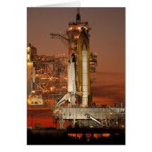 Atlantis awaiting the mission into space greeting cards