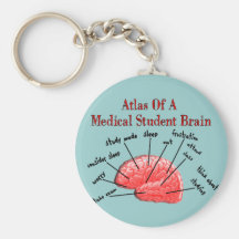 Atlas de cerveau d'étudiant en médecine porte-clef