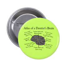 Atlas du cerveau d'un dentiste badge
