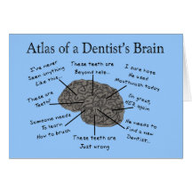 Atlas du cerveau d'un dentiste carte de vœux