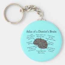 Atlas du cerveau d'un dentiste porte-clé