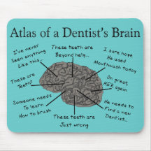 Atlas du cerveau d'un dentiste tapis de souris
