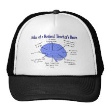 Atlas du cerveau d'un professeur retraité casquettes