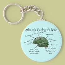 Atlas of a Geologist's Brain Funny Gifts keychains