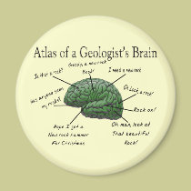 Atlas of a Geologist's Brain Funny Gifts magnets