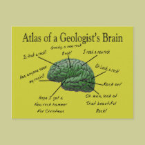 Atlas of a Geologist's Brain Funny Gifts postcards