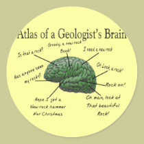 Atlas of a Geologist's Brain Funny Gifts stickers