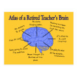 Atlas of a Retired Teacher's Brain Postcard