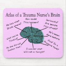 Atlas of a Trauma Nurse's Brain Mousepad