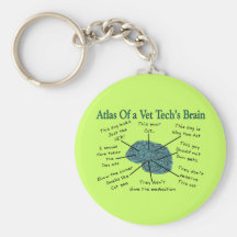 Atlas of a Vet Tech's Brain Key Chain