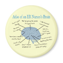 Atlas of an ER Nurse's Brain Gifts Fridge Magnets