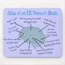 Atlas of an ER Nurse's Brain Gifts Mouse Pads