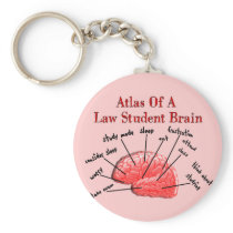 Atlas of Law Student Brain Keychain