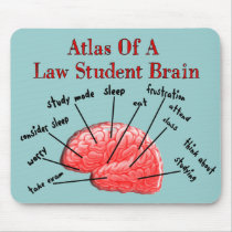 Atlas of Law Student Brain Mousepads