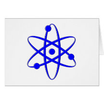 atom blue greeting cards