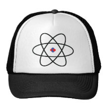 atom nucleus chemistry trucker hat