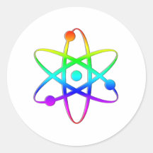 atom rainbow sticker