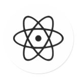 Atom Round Sticker